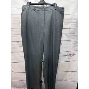 Anne Klein Black Chevron Stretch Pants Belt Loops Dress Type‎ Size 14